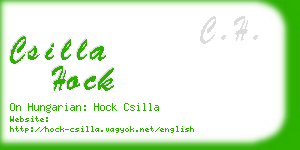 csilla hock business card